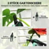 Tuinwerktuig set 2 stukken tuin gereedschap van metaal tuinapparatuur met bypass tuinschaar aambeeld tuinschaar tuinwerk set tuincadeaus voor vrouwen en mannen groen+zwart 5