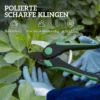Tuinwerktuig set 2 stukken tuin gereedschap van metaal tuinapparatuur met bypass tuinschaar aambeeld tuinschaar tuinwerk set tuincadeaus voor vrouwen en mannen groen+zwart 6