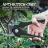 Tuinwerktuig set 2 stukken tuin gereedschap van metaal tuinapparatuur met bypass tuinschaar aambeeld tuinschaar tuinwerk set tuincadeaus voor vrouwen en mannen groen+zwart 7