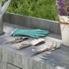 Tuinwerktuig set 3 stuks tuin gereedschap van metaal tuinapparatuur met bloemenschop handhark tuinschaar tuinwerk set tuincadeaus voor vrouwen en mannen veelkleurig 2