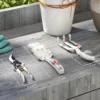 Tuinwerktuig set 3 stuks tuin gereedschap van metaal tuinapparatuur met bloemenschop handhark tuinschaar tuinwerk set tuincadeaus voor vrouwen en mannen veelkleurig 4
