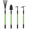 Tuinwerktuigset 4 stuks tuin gereedschapset met schop, tuinhak, tuinhark, bladhark, ideaal cadeau voor mannen en vrouwen 1