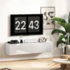 Tv kast hangend tv meubel voor televisies tot 65 inch 140 cm lowboard tv tafel met opbergruimte tv kast voor woonkamer wit 9