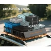 Universele dakdrager met windscherm, stalen bagagerek met reling, auto bagagerek tot 90,7kg belastbaar, dakdrager dak bagagekorf voor suv trucks 110,5 x 99,5 x 18,5cm zwart 5