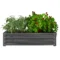 Verhoogd bloembed, bloembak, groentebed, plantenbak, kruidenbed voor tuin, terras, balkon, staal, lichtgrijs, 120 x 120 x 30 cm 1