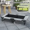 Verhoogd hondenbed opvouwbaar huisdierbed, outdoor hondenligstoel met netontwerp, ademend, voor grote honden lichtgrijs oxford 107 x 61 x 20 cm 6
