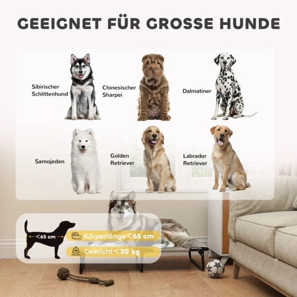 Verhoogd hondenbed opvouwbaar huisdierbed, outdoor hondenligstoel met netontwerp, ademend, voor grote honden lichtgrijs oxford 107 x 61 x 20 cm 9