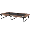 Verhoogd opvouwbaar huisdierbed, outdoor hondenligbed met netontwerp, ademend, voor grote honden koffie oxford 107 x 61 x 20 cm 1