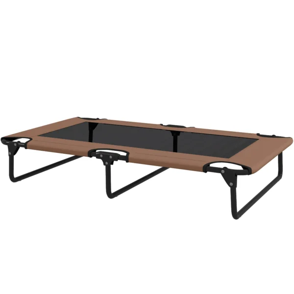 Verhoogd opvouwbaar huisdierbed, outdoor hondenligbed met netontwerp, ademend, voor grote honden koffie oxford 107 x 61 x 20 cm 1