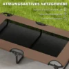 Verhoogd opvouwbaar huisdierbed, outdoor hondenligbed met netontwerp, ademend, voor grote honden koffie oxford 107 x 61 x 20 cm 8