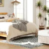 Vlakgeweven tapijt wasbaar anti slip keukentapijt met boho design voor terras balkon woonkamer & keuken, 200 x 140 cm, grijs 9