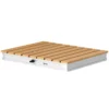 Vloerdouche tuindouche met verstelbaar voetwiel aluminium buitendouche tot 4 m fonteinhoogte 70 x 55 cm saunadouche houtlook antislip weerbestendig outdoor campingdouche voor zwembad sauna 1