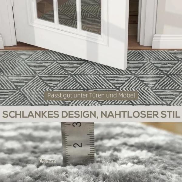 Vloerkleed woonkamervloerkleed in moderne stijl, wasbaar vloerkleed, vloerkleed voor woonkamer, slaapkamer, 150 x 80 cm donkergrijs 9