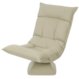 Vloerstoel 360° draaibaar vloerzetel met 5 voudig verstelbare rugleuning, opvouwbare vloersofa meditatiestoel gepolsterd luie sofa voor woonkamer gaming & lezen beige 1