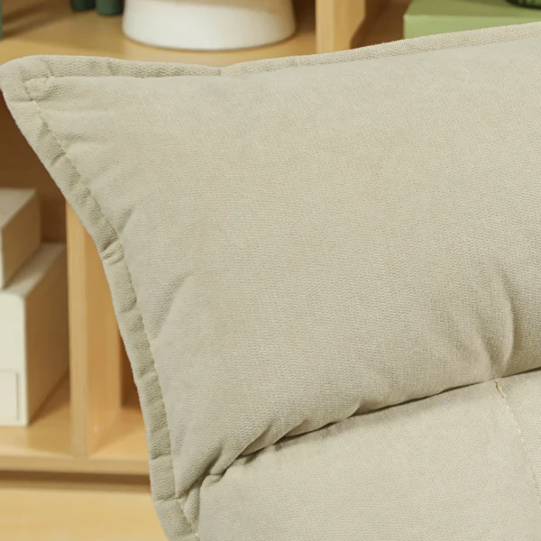 Vloerstoel 360° draaibaar vloerzetel met 5 voudig verstelbare rugleuning, opvouwbare vloersofa meditatiestoel gepolsterd luie sofa voor woonkamer gaming & lezen beige 10