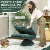 Vloerstoel 360° draaibaar vloerzetel met 5 voudig verstelbare rugleuning, opvouwbare vloersofa meditatiestoel gestoffeerd luie sofa voor woonkamer gaming & lezen groen 6