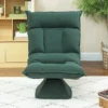 Vloerstoel 360° draaibaar vloerzetel met 5 voudig verstelbare rugleuning, opvouwbare vloersofa meditatiestoel gestoffeerd luie sofa voor woonkamer gaming & lezen groen 9