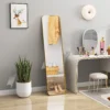 Volledige lichaamsspiegel 160 x 40 cm afslankende staande spiegel met metalen frame en breukvast glas, wandspiegel om te staan, leunen, spiegel voor woonkamer, slaapkamer, gang, goud 9