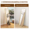Volledige lichaamsspiegel 160 x 50 cm afslankende staande spiegel met metalen frame en onbreekbaar glas, wandspiegel om te staan, leunen, spiegel voor woonkamer, slaapkamer, gang, goud 6