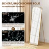 Volledige lichaamsspiegel 160 x 50 cm afslankende staande spiegel met metalen frame en onbreekbaar glas, wandspiegel om te staan, leunen, spiegel voor woonkamer, slaapkamer, gang, goud 8
