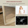 Volledige lichaamsspiegel, 162,6 x 53,5 cm staande spiegel met standaard, wandspiegel voor woonkamer, slaapkamer, kleedkamer wit+natuurhout 6