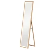 Volledige lichaamsspiegel 40 x 160 cm staande spiegel met led verlichting, 3 lichtkleuren, wandspiegel met touch bediening, vloerspiegel voor slaapkamer, woonkamer, eik 1