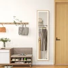 Volledige lichaamsspiegel 40 x 160 cm staande spiegel met led verlichting, 3 lichtkleuren, wandspiegel met touch bediening, vloerspiegel voor slaapkamer, woonkamer, eik 10