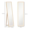 Volledige lichaamsspiegel 40 x 160 cm staande spiegel met led verlichting, 3 lichtkleuren, wandspiegel met touch bediening, vloerspiegel voor slaapkamer, woonkamer, eik 4