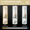 Volledige lichaamsspiegel 40 x 160 cm staande spiegel met led verlichting, 3 lichtkleuren, wandspiegel met touch bediening, vloerspiegel voor slaapkamer, woonkamer, eik 7