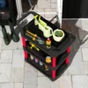 Werkplaats rolwagen met 3 niveaus, werkplaatswagen met handvat, gereedschapswagen montagewagen voor garage, magazijn, max. 68 kg draagvermogen, zwart 10