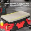 Werkplaatskruk met rollen, opbergruimte, lade, 35cm hoog, rolkruk tot 135 kg belastbaar, werkkruk, rolstoel, werkplaatsstoel voor werkplaats, grijs 6