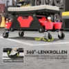 Werkplaatskruk met rollen, opbergruimte, lade, 35cm hoog, rolkruk tot 135 kg belastbaar, werkkruk, rolstoel, werkplaatsstoel voor werkplaats, grijs 7