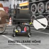 Werkplaatskruk met rollen, opbergruimte, lendensteun, 58,5 cm hoog, rolkruk tot 135 kg belastbaar, werkkruk, rolstoel, werkplaatsstoel voor werkplaats zwart 6