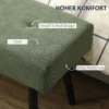 Zitbank gestoffeerde bank met corduroy bekleding, getufte bedbank met metalen poten, schoenenbank gangmeubilair voor slaapkamer, woonkamer, gang 100 x 36 x 45 cm groen 5
