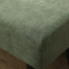 Zitbank gestoffeerde bank met corduroy bekleding, getufte bedbank met metalen poten, schoenenbank gangmeubilair voor slaapkamer, woonkamer, gang 100 x 36 x 45 cm groen 9