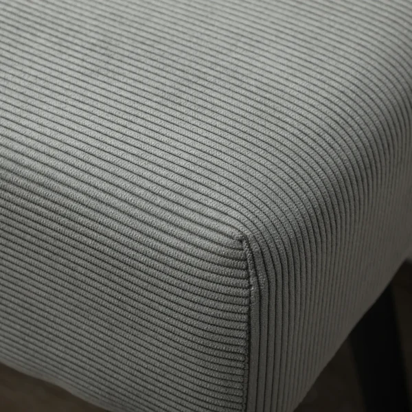 Zitbank gestoffeerde bank met corduroy bekleding, getuftete bedbank met metalen poten, schoenenbank gangmeubilair voor slaapkamer, woonkamer, gang 100 x 36 x 45 cm grijs 9