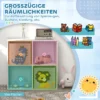 Zonekiz kinderboekenkast met 2 opbergdozen kinderkamerkast speelgoedkast voor kinderkamer wit+grijs 61,8 x 29,9 x 61,8 cm 7
