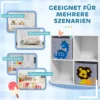 Zonekiz kinderboekenkast met 2 opbergdozen kinderkamerkast speelgoedkast voor kinderkamer wit+grijs 61,8 x 29,9 x 61,8 cm 9