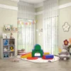 Zonekiz kinderrek kinder boekenrek met 3 opbergdozen speelgoedrek kinderkamerrek voor kinderkamer wit+grijs 61,8 x 29,9 x 91,5 cm 10