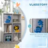 Zonekiz kinderrek kinder boekenrek met 3 opbergdozen speelgoedrek kinderkamerrek voor kinderkamer wit+grijs 61,8 x 29,9 x 91,5 cm 6