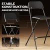 2 delige set barkrukken, inklapbare barstoelen met stalen frame, voor keuken, eetkamer, zwart 7
