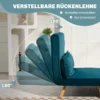 2 zits slaapbank, bedbank, om te bouwen tot bed, verstelbare rugleuning, stoffen bekleding, metalen frame, groen 6