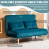 2 zits slaapbank, bedbank, om te bouwen tot bed, verstelbare rugleuning, stoffen bekleding, metalen frame, groen 7