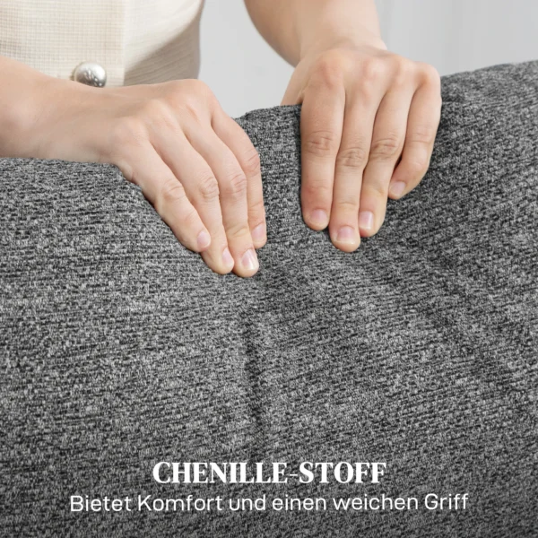 2 zitsbank, individueel verstelbare rugleuningen, voetensteun, stoffen bekleding, staal, grijs 6