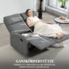 2 zitsbank, individueel verstelbare rugleuningen, voetensteun, stoffen bekleding, staal, grijs 8