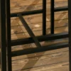 3 delige barset, staande tafel, 2 stoelen, mdf, metalen frame, waterbestendig, bruin 10