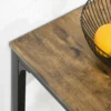 3 delige barset, staande tafel, 2 stoelen, mdf, metalen frame, waterbestendig, bruin 9