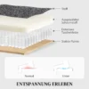 3 zitsbank, individueel verstelbare rugleuningen, voetensteun, stoffen bekleding, metaal, grijs 7