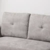 3 zitsbank met slaapfunctie, slaapbank met chaise longue, gestoffeerde bank, grijs 9