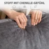 3 zitsbank, woonkamerbank voor 3 personen, stoffen bekleding, stalen frame, gestoffeerde bank, grijs 7